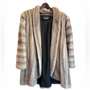 Vintage Neiman Marcus Luxurious Fur Coat in gray mink(will fit 2-3XL)